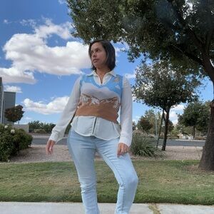 Forever 21 Mountain Range Knit Vest